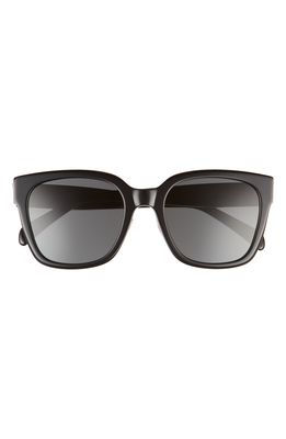 CELINE Triomphe 55mm Rectangular Sunglasses in Shiny Black /Smoke