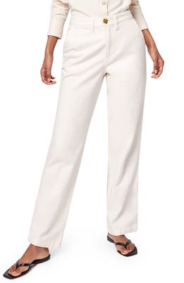 Faherty Endless Stretch Cotton Straight Leg Pants in Natural
