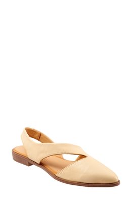bueno Bianca Pointed Toe Slingback Flat in Chick