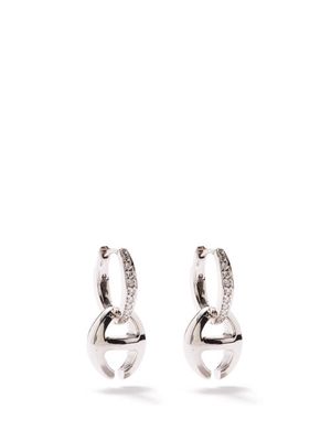 Hoorsenbuhs - Klaasp Diamond & 18kt White Gold Earrings - Womens - White Gold