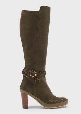 Adler Suede Buckle Tall Boots