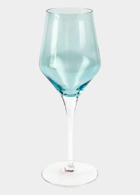 Contessa Teal Wine Glass