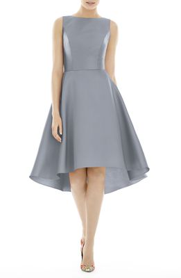 Alfred Sung High/Low Cocktail Dress in Platinum