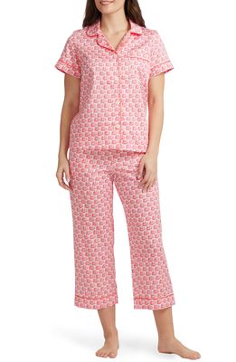 BedHead Pajamas Print Jersey Crop Pajamas in Seashells