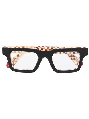 Etnia Barcelona square-frame check glasses - Black