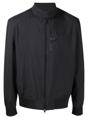 Brioni zipped bomber jacket - Black