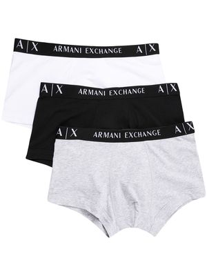 Armani Exchange logo-waistband boxer pack - Multicolour