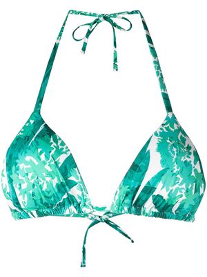 Armani Exchange floral print bikini top - Green