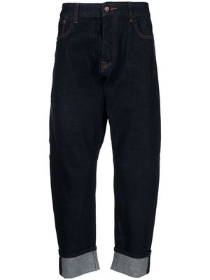 Emporio Armani cropped five-pocket jeans - Blue