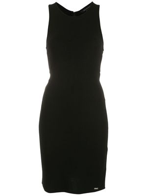 Armani Exchange sleeveless fitted midi dress - Black