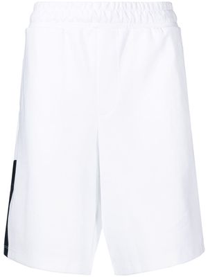 Armani Exchange side logo-print shorts - White