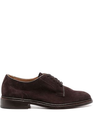 Tricker's almond-toe lace-up oxford shoes - Brown