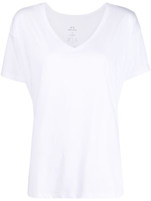 Armani Exchange rear logo-print T-shirt - White