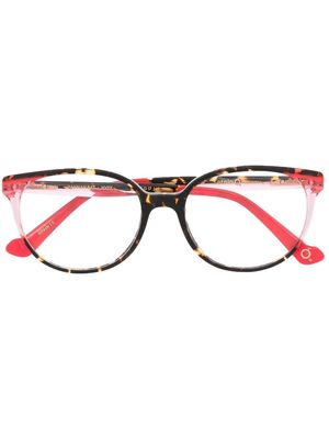 Etnia Barcelona leopard-print square glasses - Brown