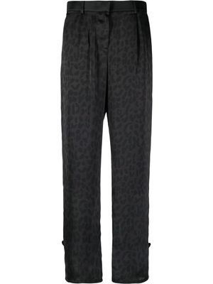 sacai high-waisted patterned trousers - Black