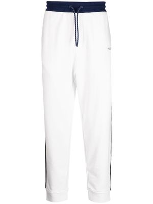 Armani Exchange stripe-side track pants - White