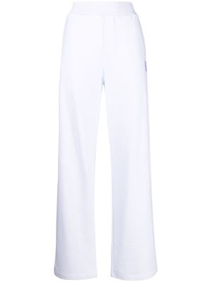 Armani Exchange logo-patch flared joggers - White
