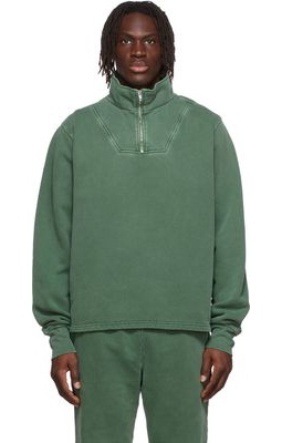 Les Tien Green Cotton Sweatshirt