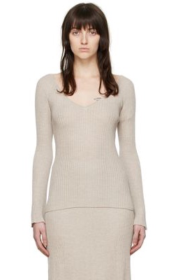 Gabriela Hearst Beige Silk Sweater