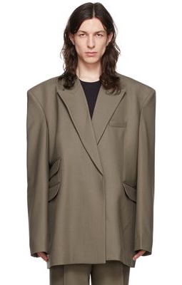 Peter Do Taupe Virgin Wool Blazer