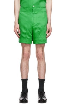 OVERCOAT Green Lyocell Shorts