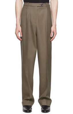 Peter Do Taupe Virgin Wool Trousers