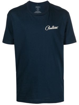 Pendleton graphic-print cotton T-shirt - Blue