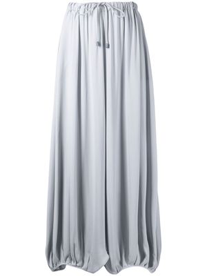Giorgio Armani asymmetric ankle length silk skirt - Blue