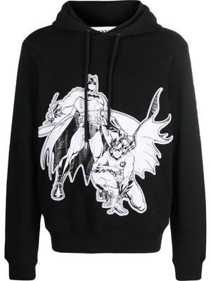 LANVIN graphic-print pullover hoodie - Black