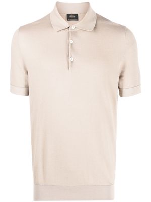 Brioni short-sleeved cotton polo shirt - Neutrals
