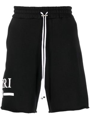 AMIRI logo-print drawstring track shorts - Black