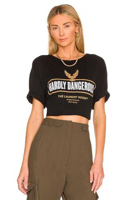 The Laundry Room Hardly Dangerous Oversized Tee in Black