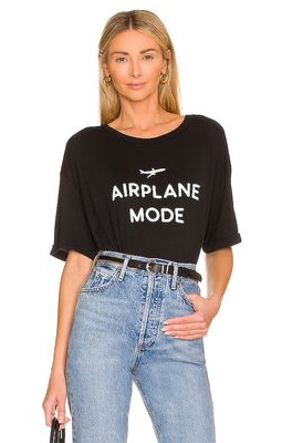 The Laundry Room Airplane Mode Oversized Tee in Black