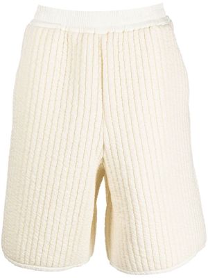 Jil Sander quilted knee-length shorts - Neutrals