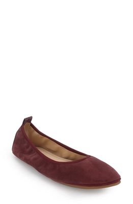 Yosi Samra Vienna Foldable Ballet Flat in Amarena