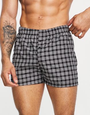 New Look woven boxers in black check