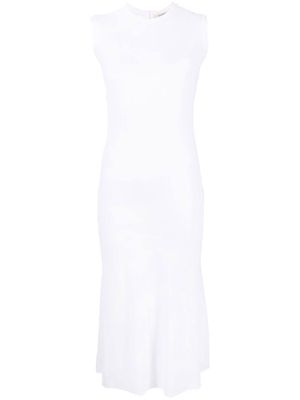 Murmur sheer-design midi dress - White