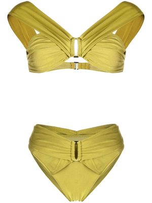 Noire Swimwear ruched-detail bikini set - Green