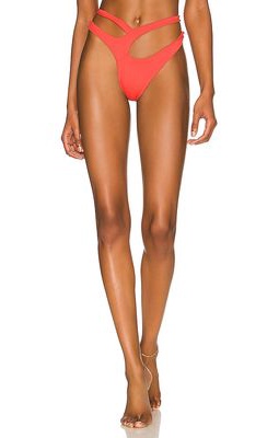 Indah Cora Cutaway Bikini Bottom in Coral