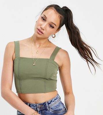 4th & Reckless Tall utility top in olive green - part of a set