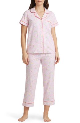 BedHead Pajamas Print Crop Pajamas in Funfetti Macarons