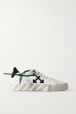 Off-White - Low Vulcanized Suede-trimmed Canvas Sneakers - IT40