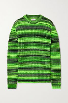 ERL - Striped Wool-blend Sweater - Green