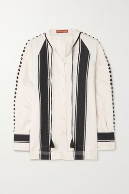Altuzarra - Irini Embellished Striped Crepe Shirt - Ivory
