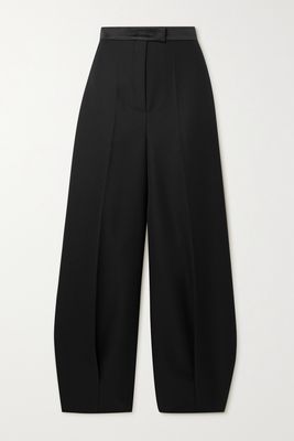 Fendi - Pleated Wool Tapered Pants - Black