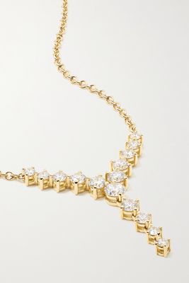 Melissa Kaye - Aria Cascade 18-karat Gold Diamond Necklace - one size