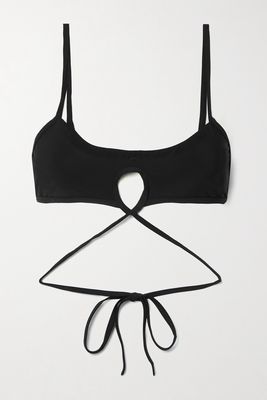Christopher Esber - Cutout Tie-back Bikini Top - Black