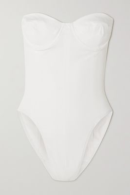Norma Kamali - Corset Mio Strapless Swimsuit - White