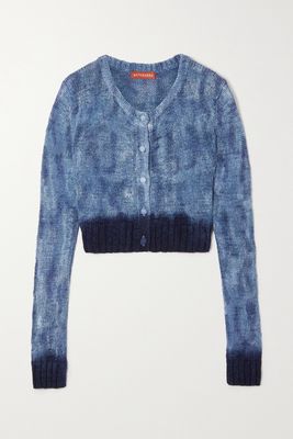 Altuzarra - Stiles Cropped Silk Cardigan - Blue