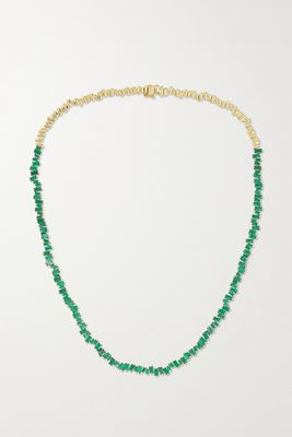 Suzanne Kalan - 18-karat Gold Emerald Necklace - one size